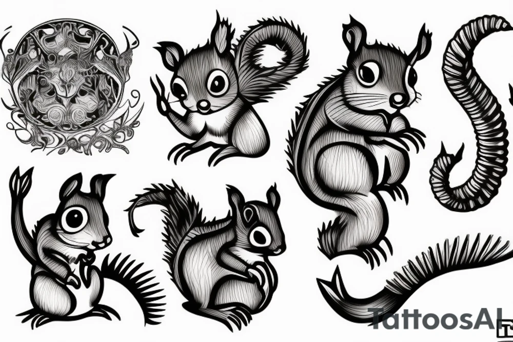 traible squirrel tattoo idea