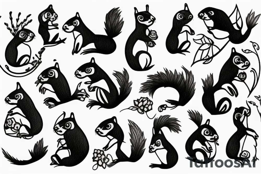 traible squirrel tattoo idea