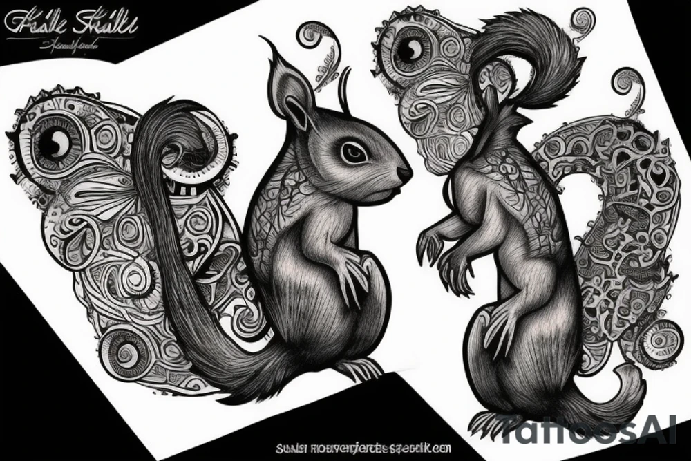 traible squirrel tattoo idea