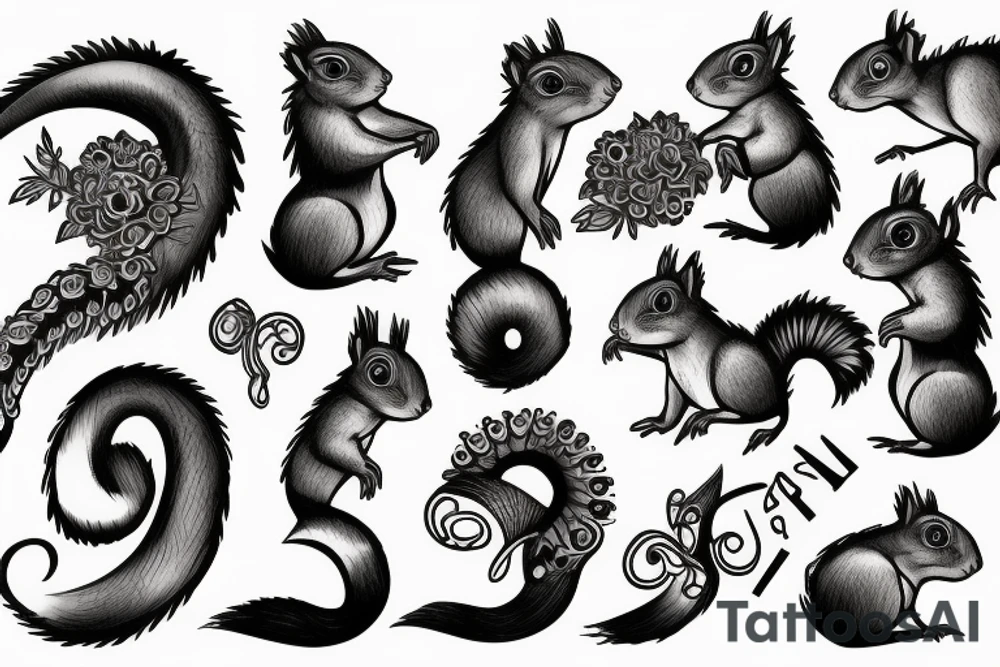 traible squirrel tattoo idea