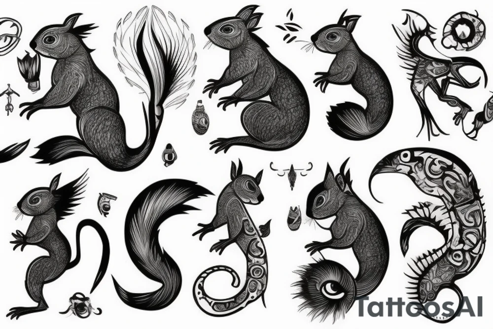 traible squirrel tattoo idea