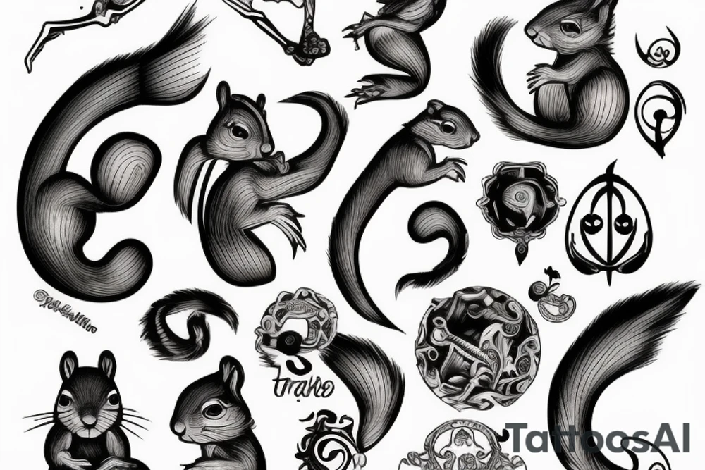 traible squirrel tattoo idea