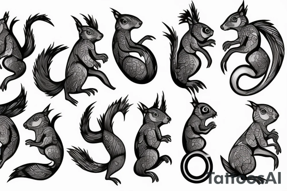 traible squirrel tattoo idea