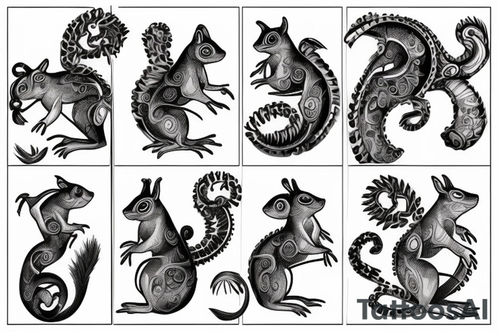 traible squirrel tattoo idea