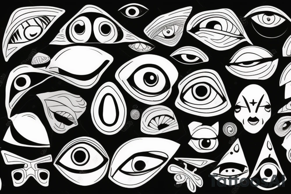 aerostat with eyes tattoo idea