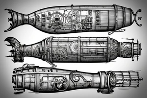 steampunk airship tattoo idea