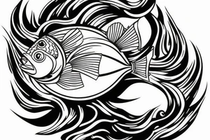 balloon in the form of a fish tattoo idea