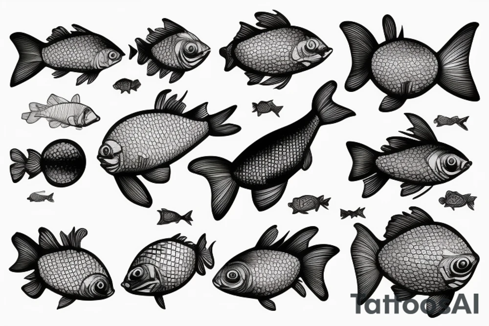 balloon in the form of a fish tattoo idea