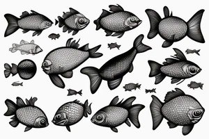 balloon in the form of a fish tattoo idea