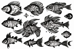 steampunk fish tattoo idea