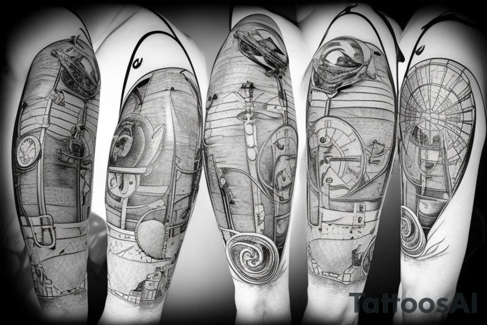 steampunk balloon tattoo idea