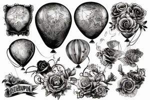 steampunk balloon tattoo idea