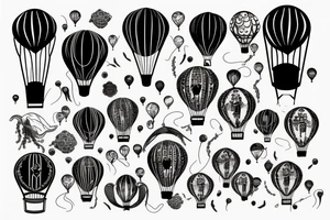 jellyfish air balloon tattoo idea