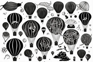 jellyfish air balloon tattoo idea