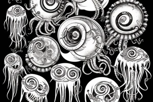steampunk jellyfish tattoo idea