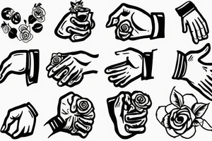 hand holding margarita tattoo idea