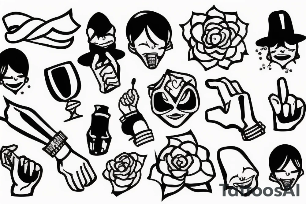 hand holding margarita tattoo idea