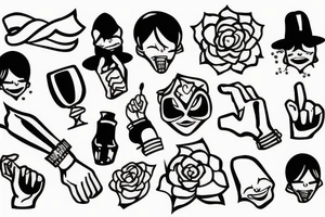 hand holding margarita tattoo idea