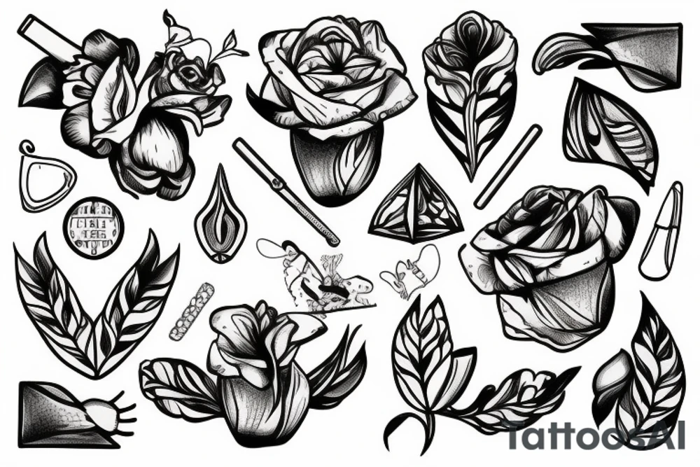 hand holding margarita tattoo idea