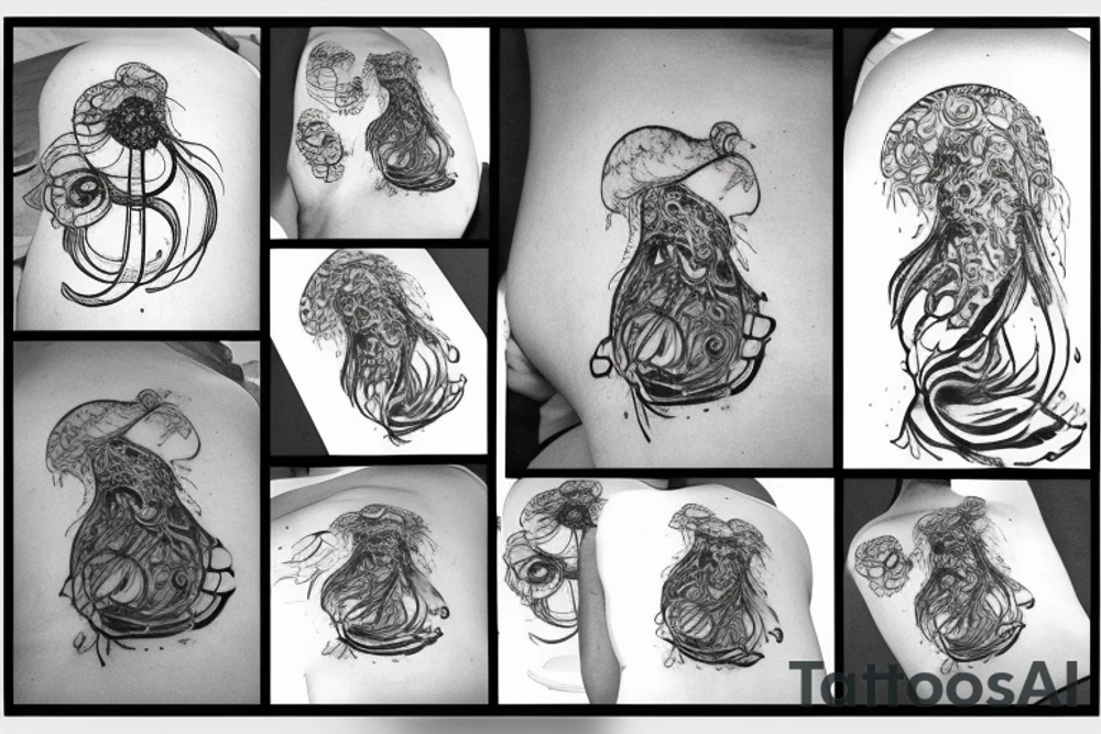 steampunk jellyfish tattoo idea