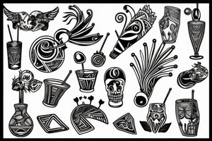 cocktail tattoo idea