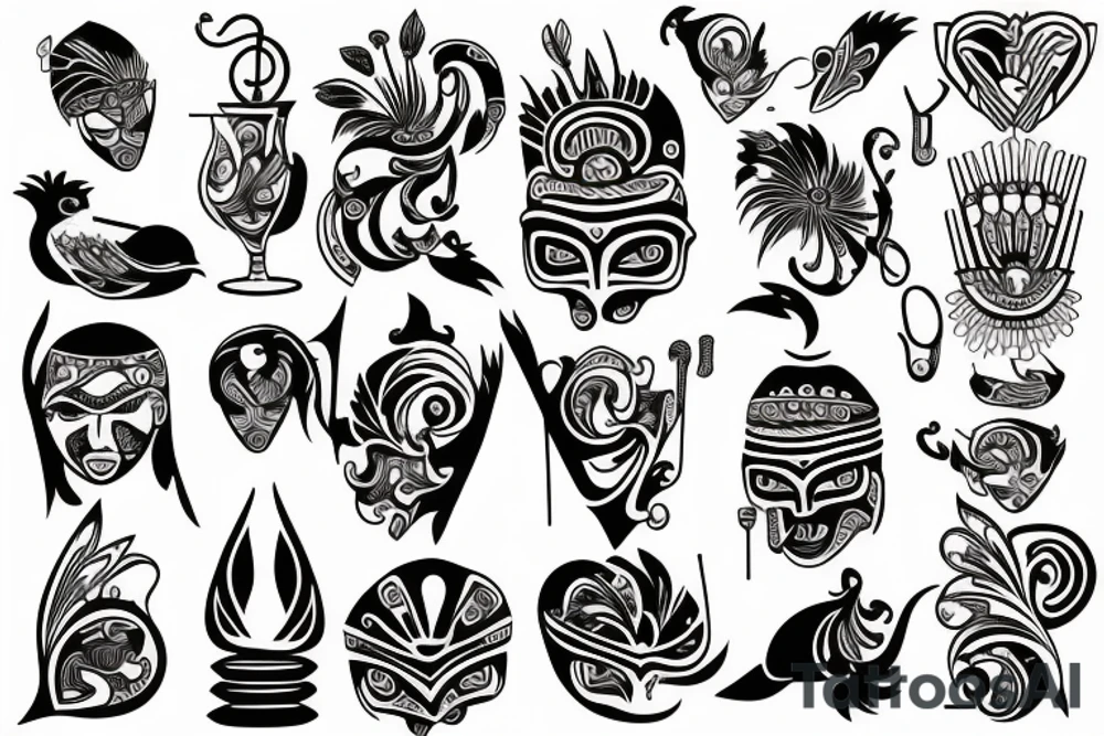 cocktail tattoo idea