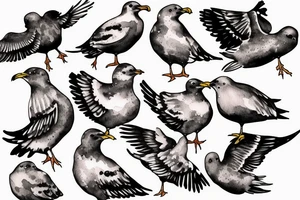 seagull tattoo idea
