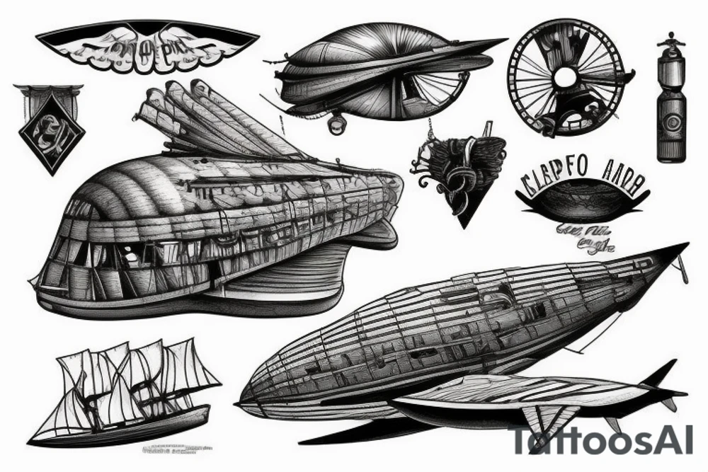 Airship tattoo idea