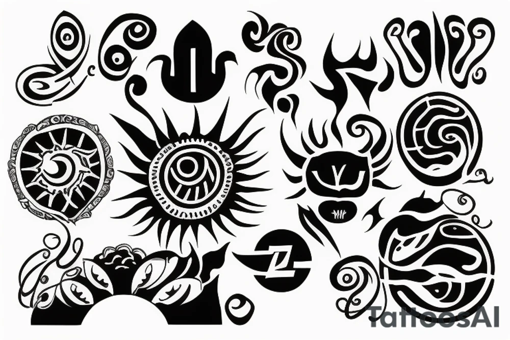 Rising sun tattoo idea