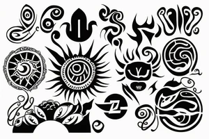 Rising sun tattoo idea