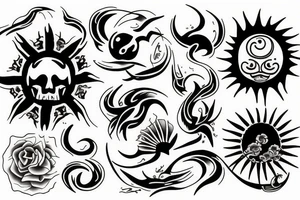 Rising sun tattoo idea