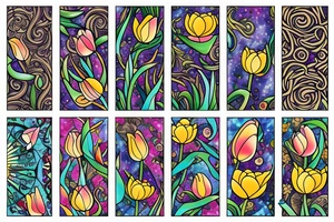 Tulip with sun tattoo idea