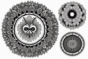 Owl mandala tattoo idea