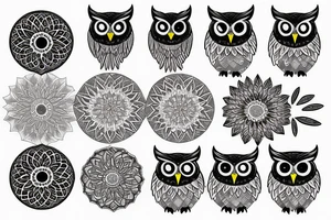 Owl mandala tattoo idea