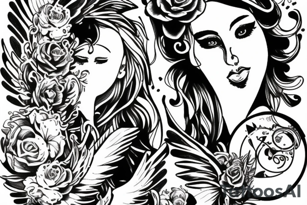 angel children tattoo idea