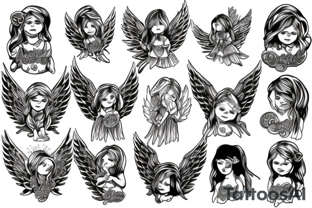 angel children tattoo idea