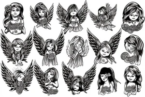 angel children tattoo idea