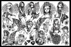 angel children tattoo idea