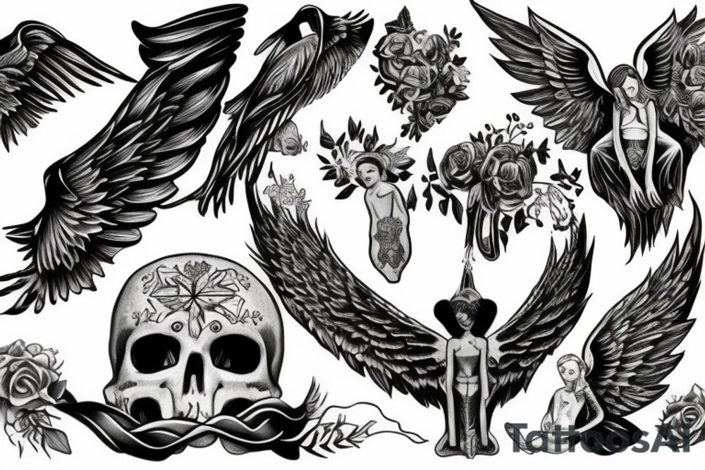angel children tattoo idea