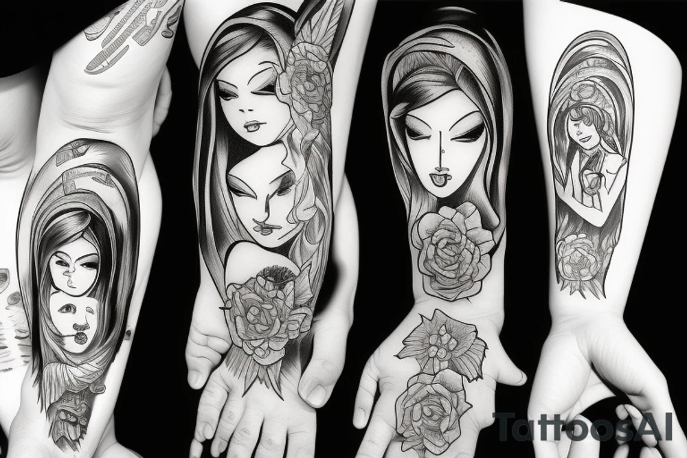 angel children tattoo idea