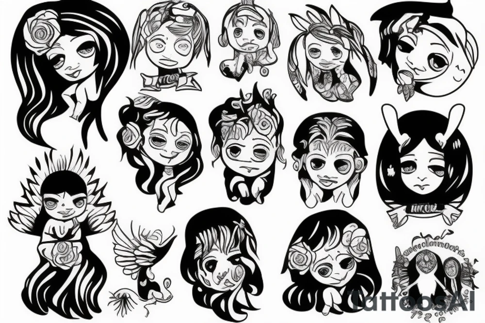 angel children tattoo idea