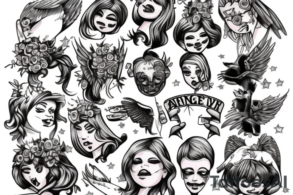 angel children tattoo idea