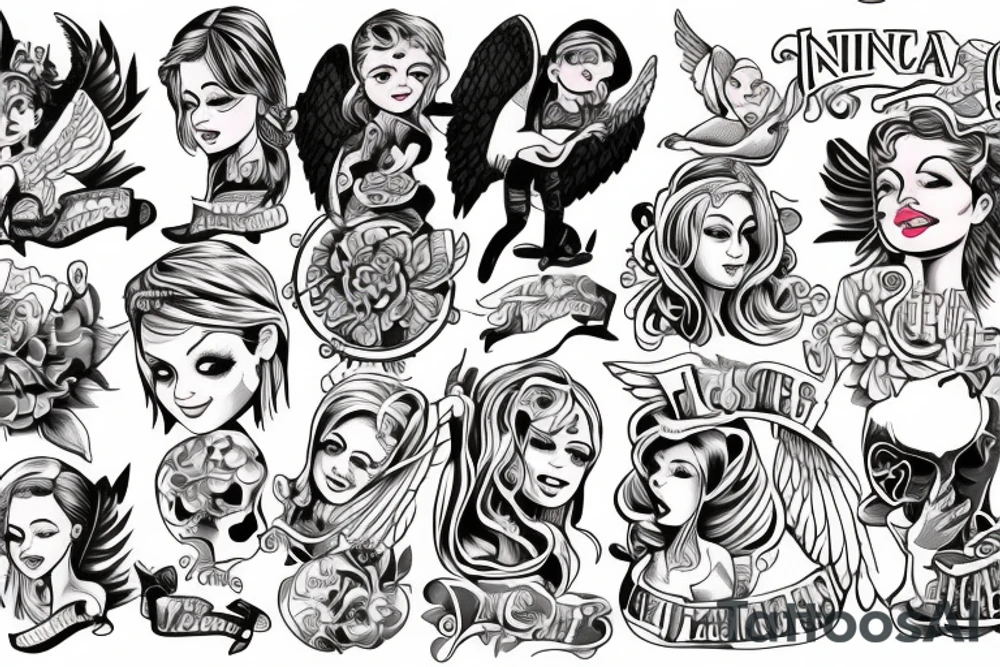 angel children tattoo idea