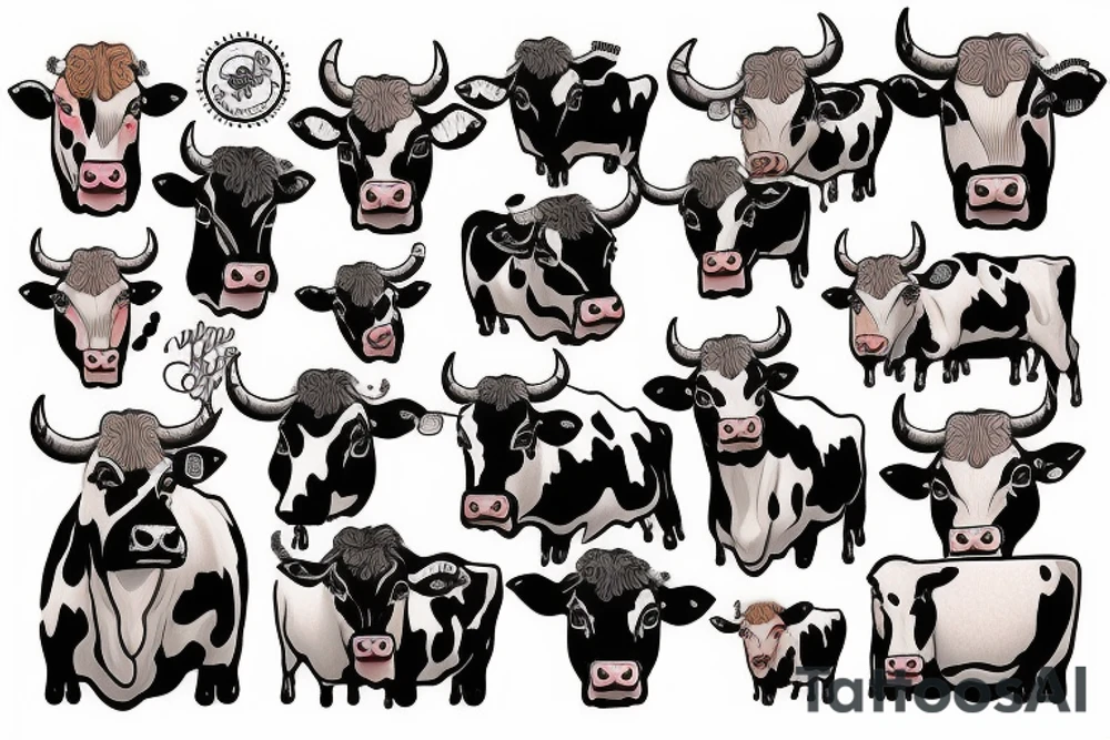 cow tattoo idea
