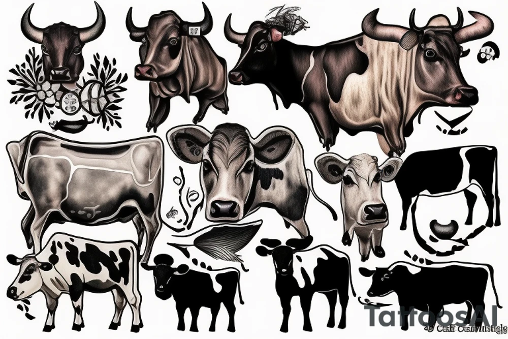 cow tattoo idea