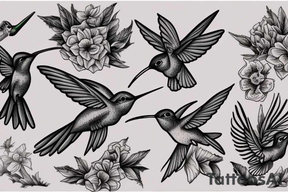Hummingbird tattoo idea