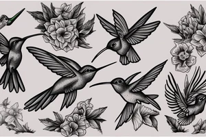 Hummingbird tattoo idea