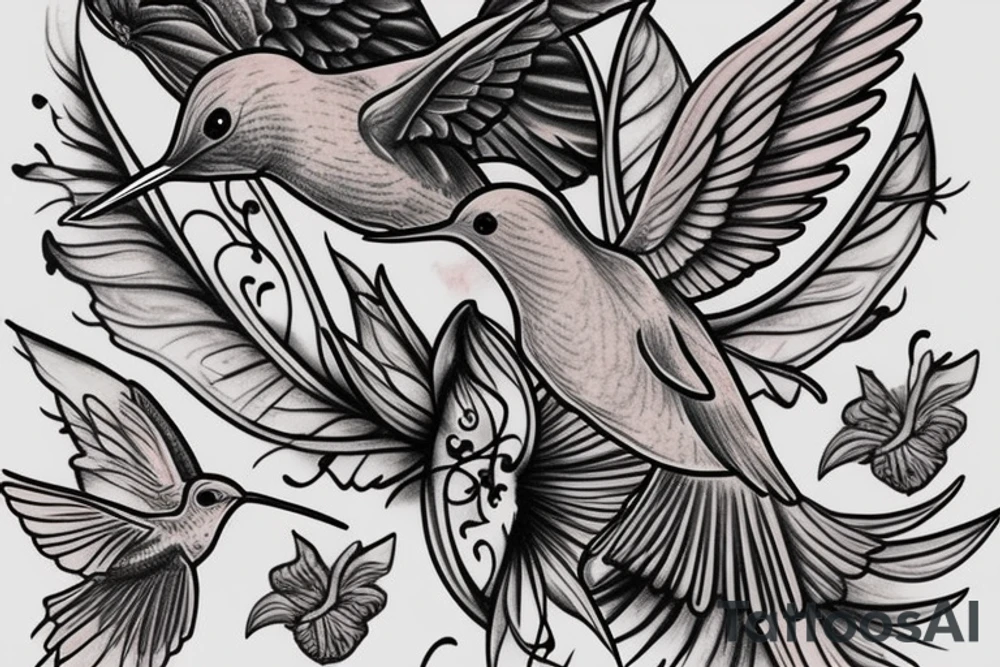 Hummingbird tattoo idea