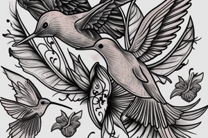 Hummingbird tattoo idea