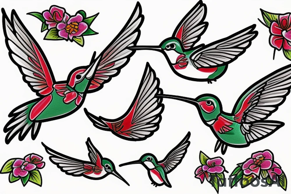 Hummingbird tattoo idea